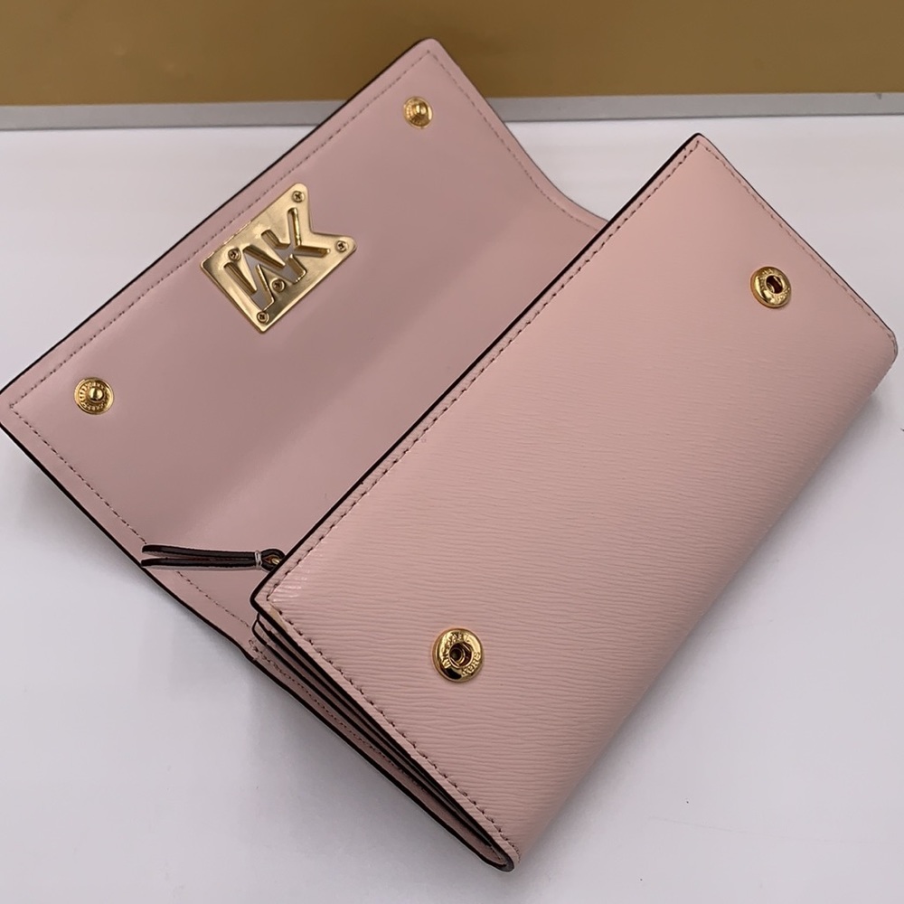 NWT MICHAEL KORS MIMI LARGE BIFOLD WALLET POWDER BLUSH COLOR - Picture 14 of 16